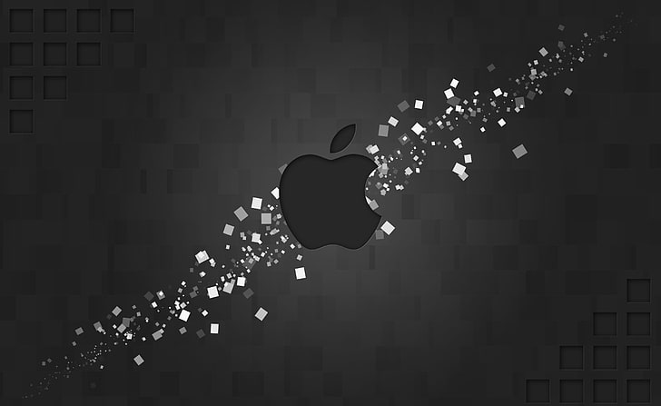 Hi-Tech Apple Logo, Apple logo, Computers, Mac, night, real people