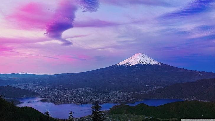 Mount Fuji, Japan, mountains, landscape, snowy peak, beauty in nature