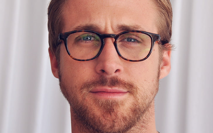 ryan, gosling, actor, celebrity, lalaland, eyeglasses, portrait, HD wallpaper