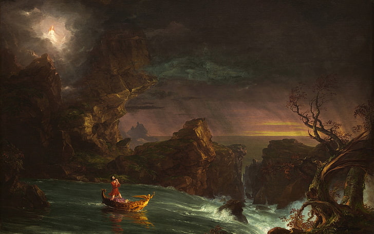 Thomas Cole, The Voyage of Life: Manhood, painting, classic art, HD wallpaper
