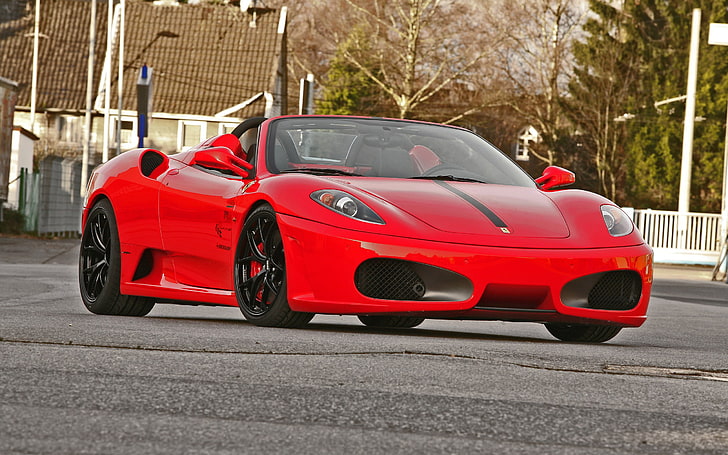 Ferrari, F430, Ferrari F430 Scuderia, spider, car, red cars