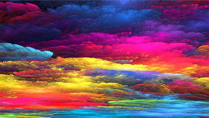 Hd Wallpaper Rainbow Art Colorful Sky Style Painting Design