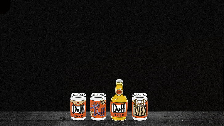 HD wallpaper: alcohol, beer, black, duff, simpsons | Wallpaper Flare