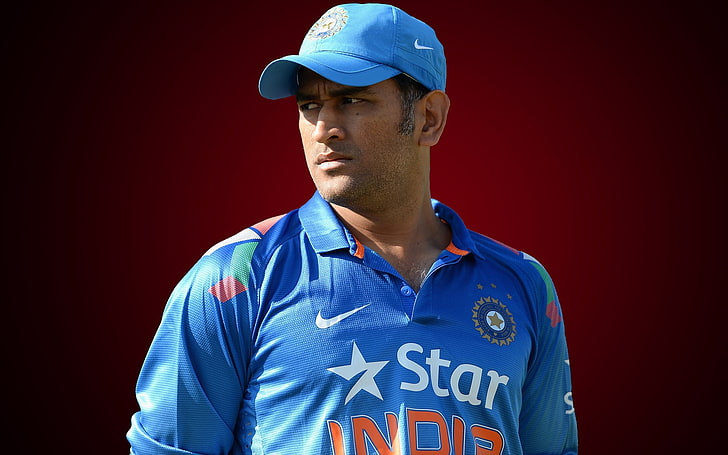 HD wallpaper: men's blue top, mahendra singh dhoni, cricket, athlete, one  Person | Wallpaper Flare