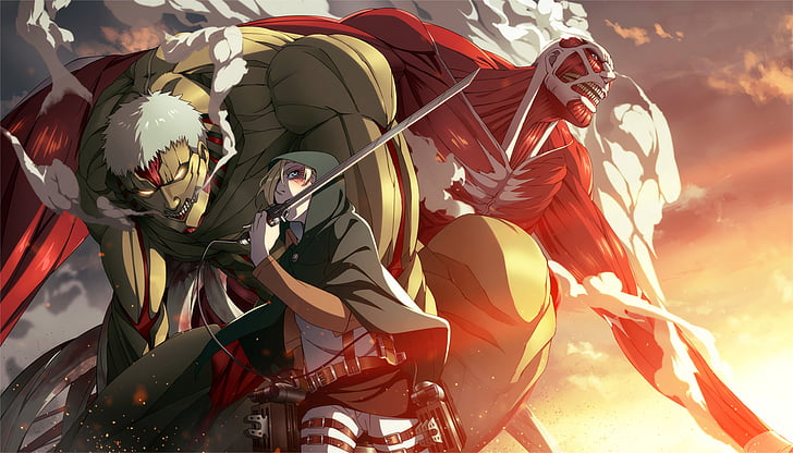Anime, Attack On Titan, Annie Leonhart, clothing, people, young men, HD wallpaper