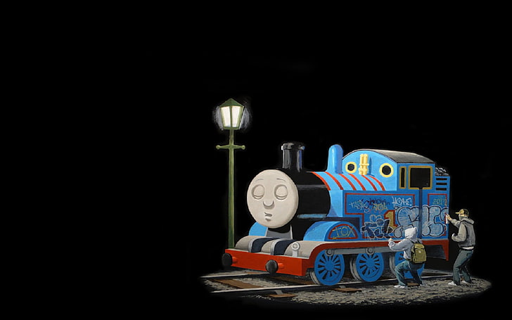 Thomas the Tank Engine illustration, train, steam locomotive, HD wallpaper