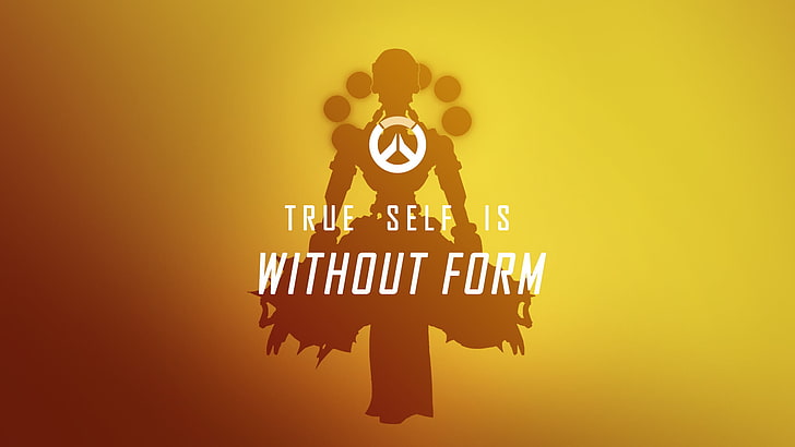 True Self is Without Form text, Video Game, Overwatch, Zenyatta (Overwatch), HD wallpaper