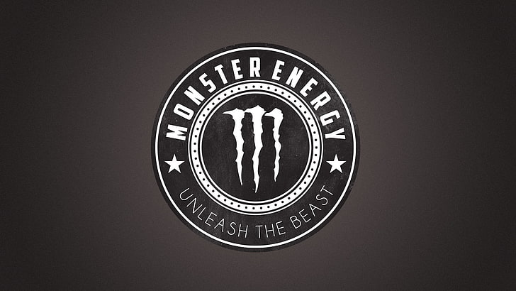 Monster Energy logo, commercial, representation, indoors, close-up, HD wallpaper