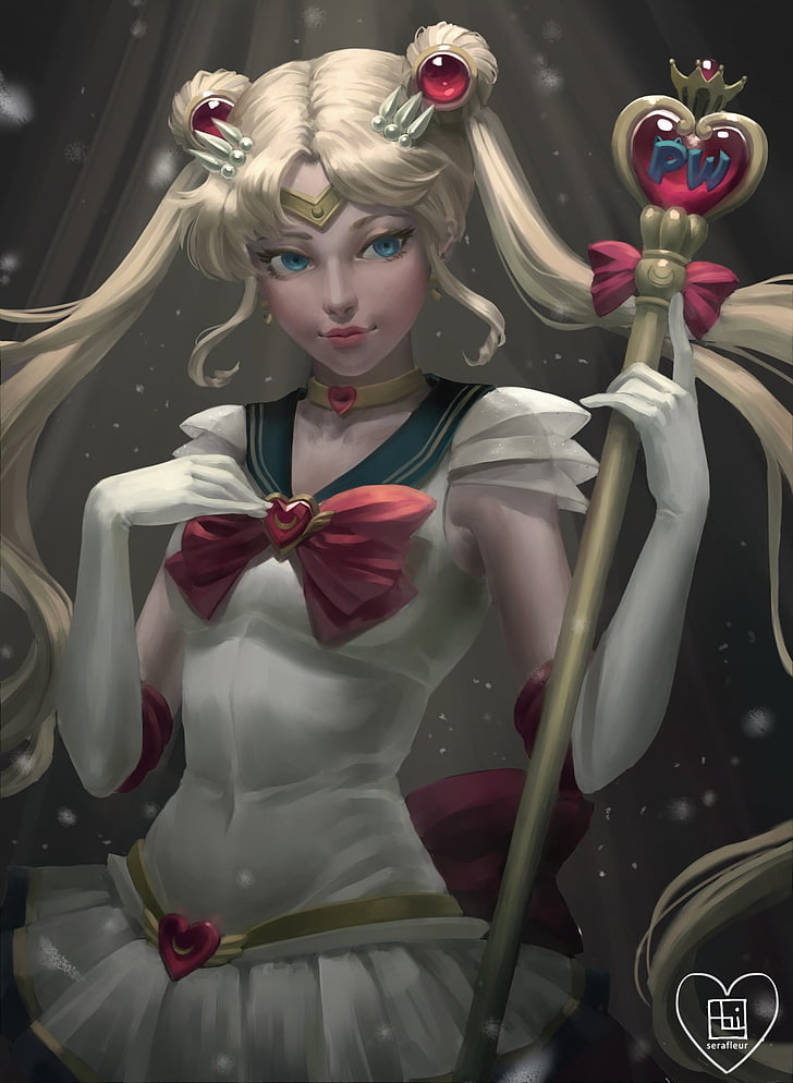 Sailor Moon, beauty, looking at camera, beautiful woman, one person, HD wallpaper
