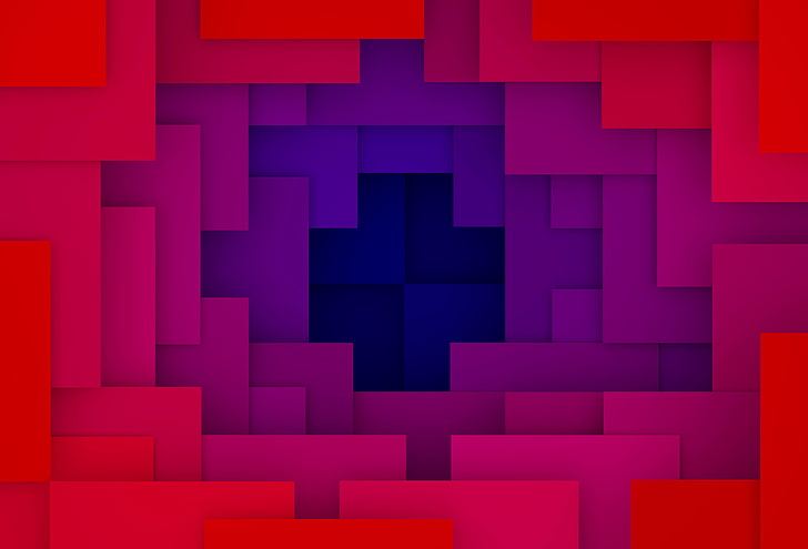 blue, purple, and red optical illusion, colorful, abstract, design