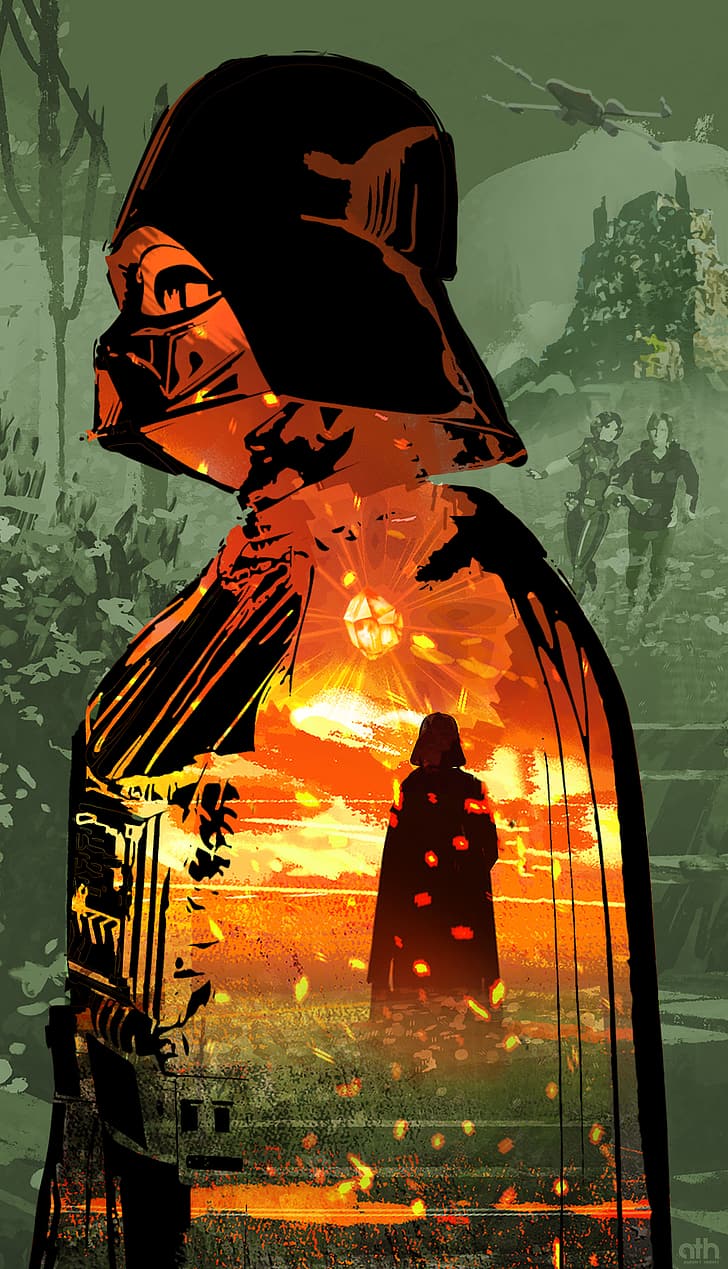 Star Wars, Darth Vader, Luke Skywalker, Leia Organa, X-wing, HD wallpaper