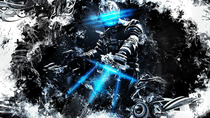 Artwork video games dead space isaac clarke horror space blue white concept  art 1080P, 2K, 4K, 5K HD wallpapers free download | Wallpaper Flare
