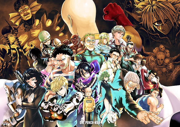 One-Punch Man, Saitama, Fubuki, Genos, King (One-Punch Man), HD wallpaper