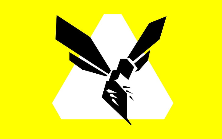 yellow, black, and white logo illustration, BlackLight: Retribution, HD wallpaper