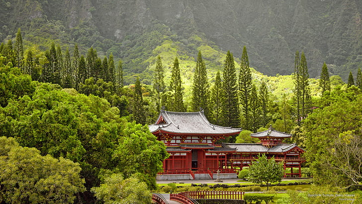Byodo-In Temple, Oahu, Hawaii, Landmarks
