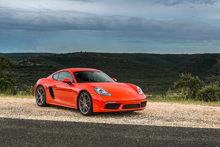 Porsche, Porsche Cayman S, Car, Red Car, Sport Car, Vehicle, HD wallpaper