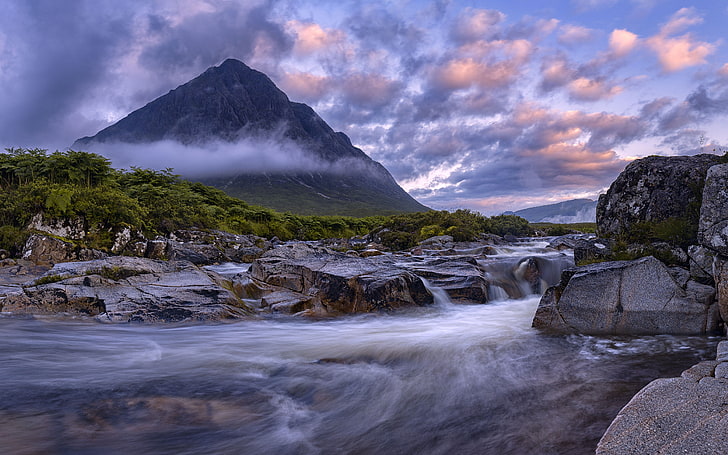 Buachaille Etive Mor, Glencoe Scotland View From The River Coupall Desktop Wallpaper Download Free 5200×3250
