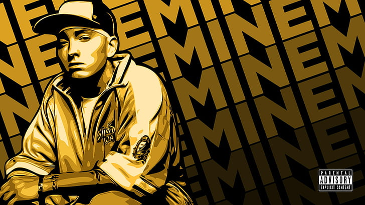eminem  desktop backgrounds for winter, yellow, one person, HD wallpaper