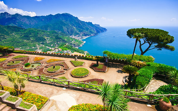Ravello View Of The Amalfi Coast Italy Photo Wallpaperhd 3840×2400