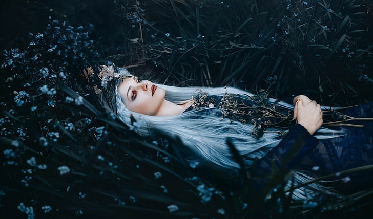 Gothic, lying down, filter, Bella Kotak (Photographer), women outdoors, HD wallpaper
