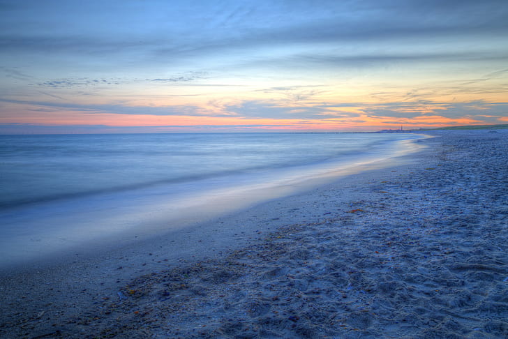 white sand shoreline panorama photo, Dream, Coast, 6d, landscape, HD wallpaper