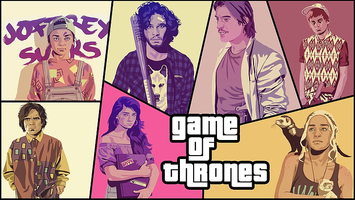 Game of Thrones collage digital wallpaper, Grand Theft Auto V