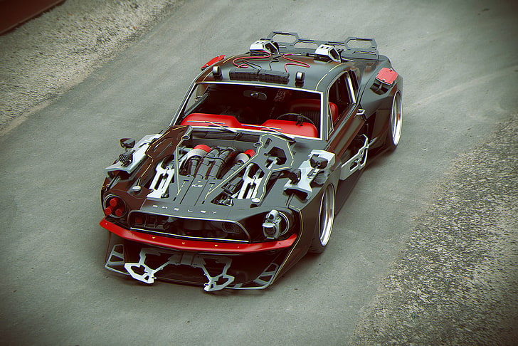 black sports car, machine, Shelby GT, Khyzyl Saleem, transportation, HD wallpaper