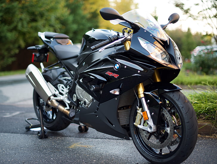 bmw s1000rr, bike, sports, motorcycle, black, HD wallpaper