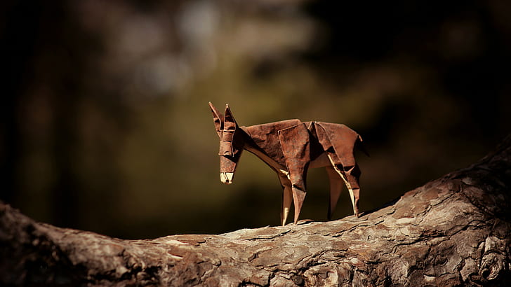 origami, paper, donkey