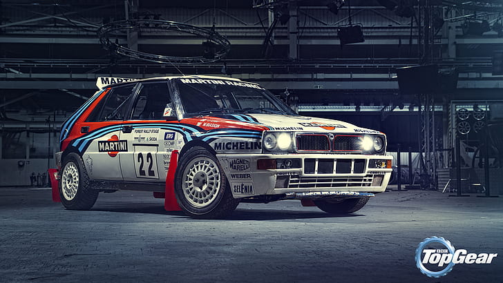 Top Gear, Lancia, Delta, Martini Racing, Integrale, HD wallpaper
