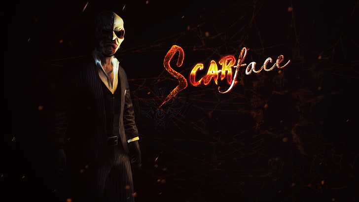 Payday 2, video games, Scarface, night, illuminated, one person