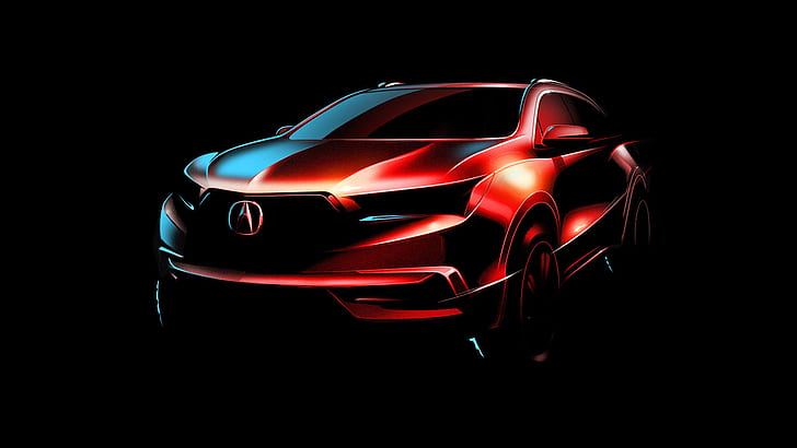 Hd Wallpaper Acura Mdx Car Vehicle Suv Concept Art Simple Background Black Background Wallpaper Flare