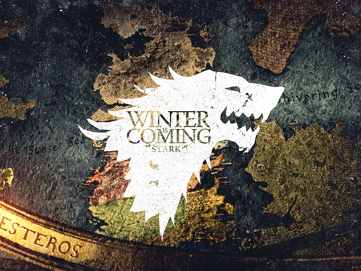 coming, crest, direwolf, game, house, stark, thrones, winter, HD wallpaper