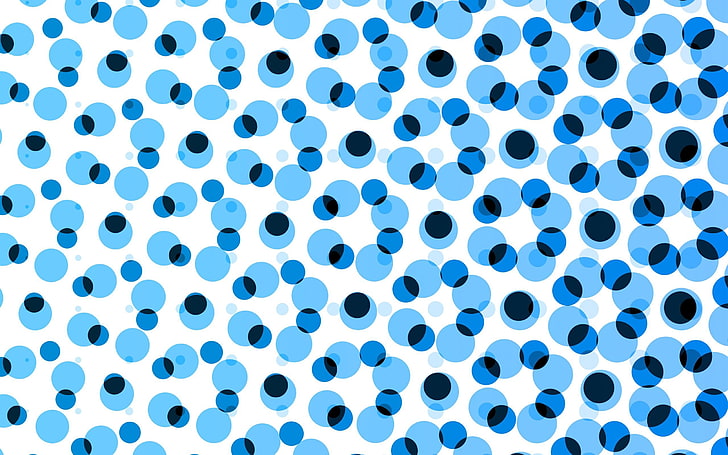 pattern, minimalism, circle, backgrounds, full frame, blue, HD wallpaper