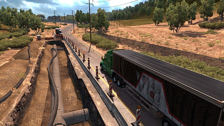 American Truck Simulator, rail transportation, train - vehicle