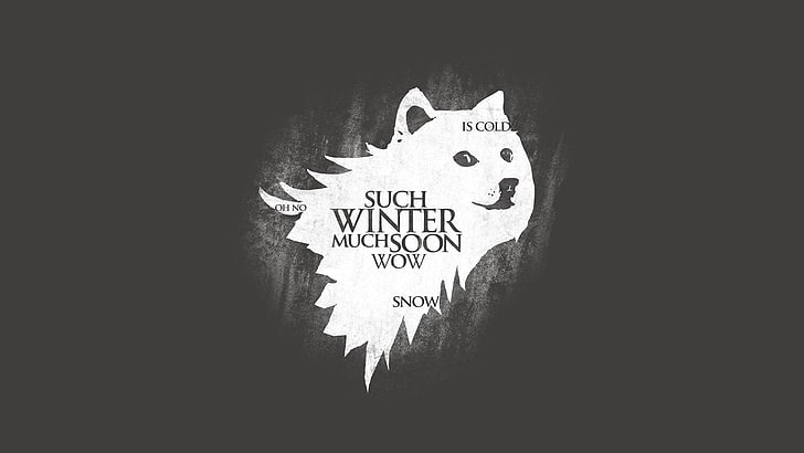 Such Winter Much Soon Wow quote, Start, Game of Thrones, Doge, HD wallpaper