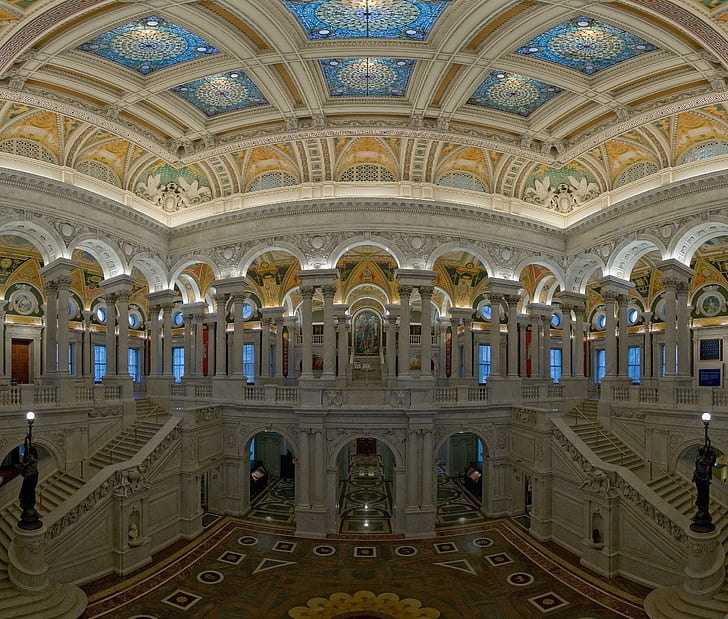 library, library of congress, Washington, D.C., HD wallpaper