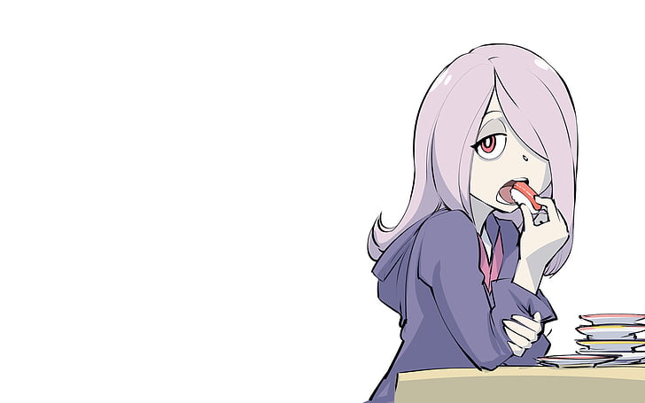 Anime, Little Witch Academia, Sucy Manbavaran, one person, copy space