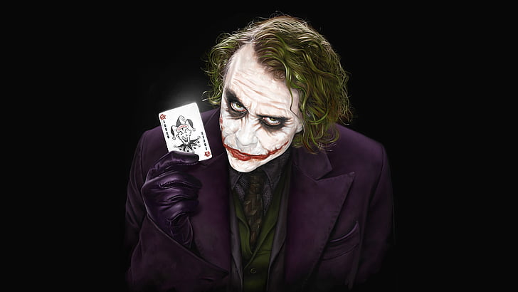 Joker, Heath Ledger, The Dark Knight, HD