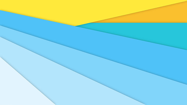 blue, yellow, and white wallpaper, material style, abstract, backgrounds