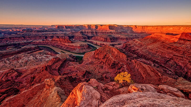 nature, landscape, mountains, rock, Utah, USA, valley, river, HD wallpaper