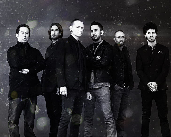 Linkin Park Black and White, 6 male band group, music artists
