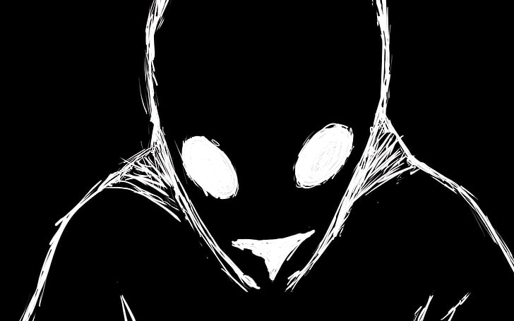 alien illustration, Tengen Toppa Gurren Lagann, black background, HD wallpaper