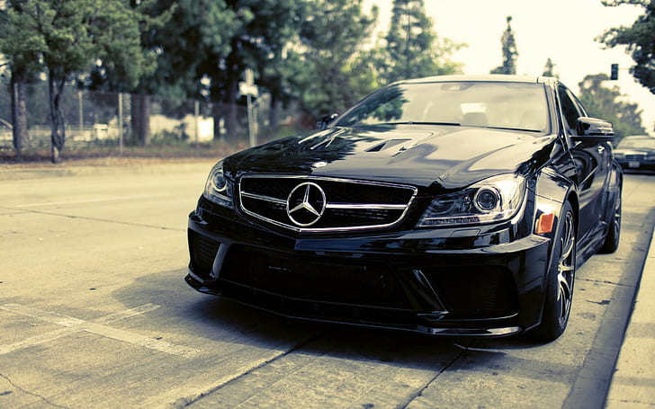 Mercedes AMG Black Series HD, black mercedes benz car, cars