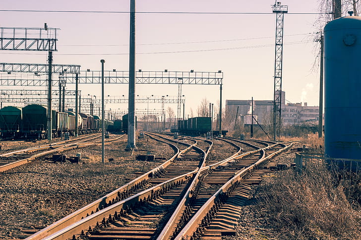 railway, Russia, rail transportation, track, railroad track, HD wallpaper