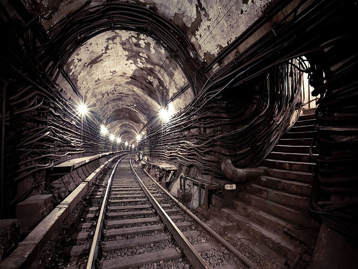 Scp, subway, tunnel, lights, abandoned, rail transportation