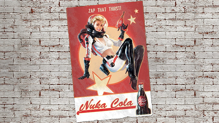 Nuka Cola Zap That Thirst poster, Fallout 4, Bethesda Softworks, HD wallpaper