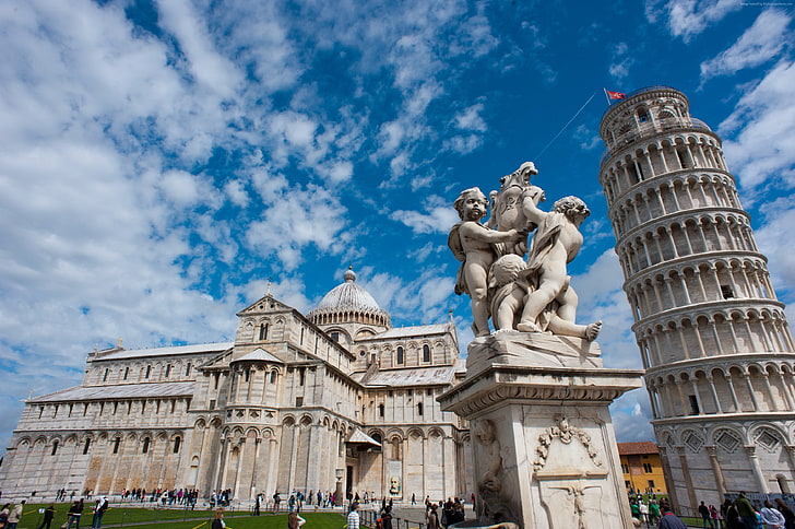 Italy, Travel, Leaning Tower of Pisa, Tourism, HD wallpaper