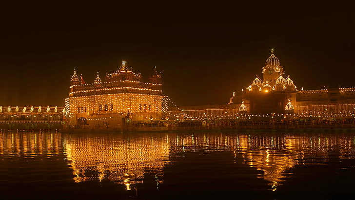 HD wallpaper: night, lights, India, Amritsar, Golden temple, Punjab, the  festival of light | Wallpaper Flare