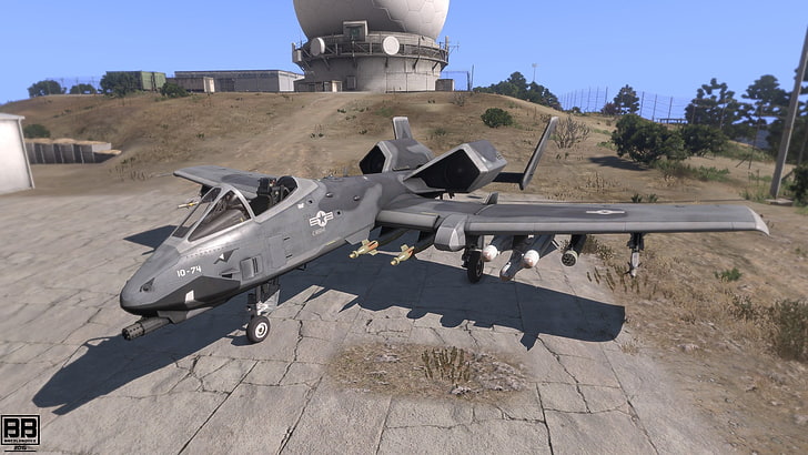grey airplane game digital wallpaper, Arma 3, video games, military aircraft, HD wallpaper